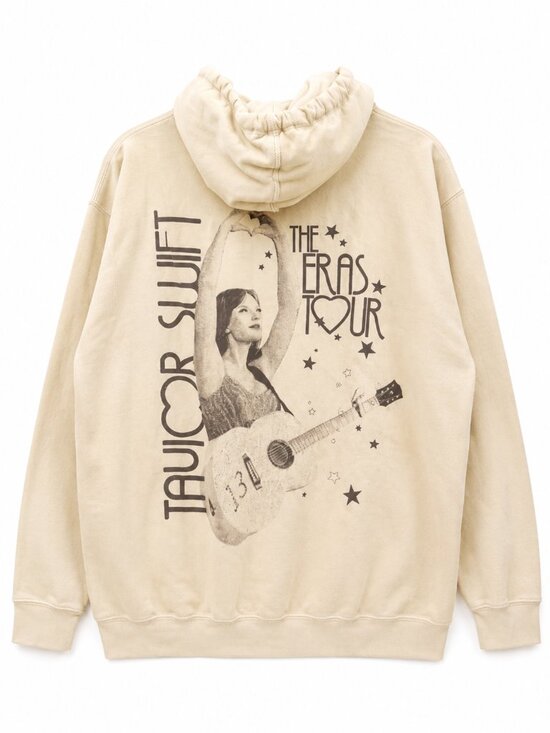 Taylor Swift Tops - Taylor Swift The Eras Tour 2023 Beige Logo Hoodie L Official Merch Pullover